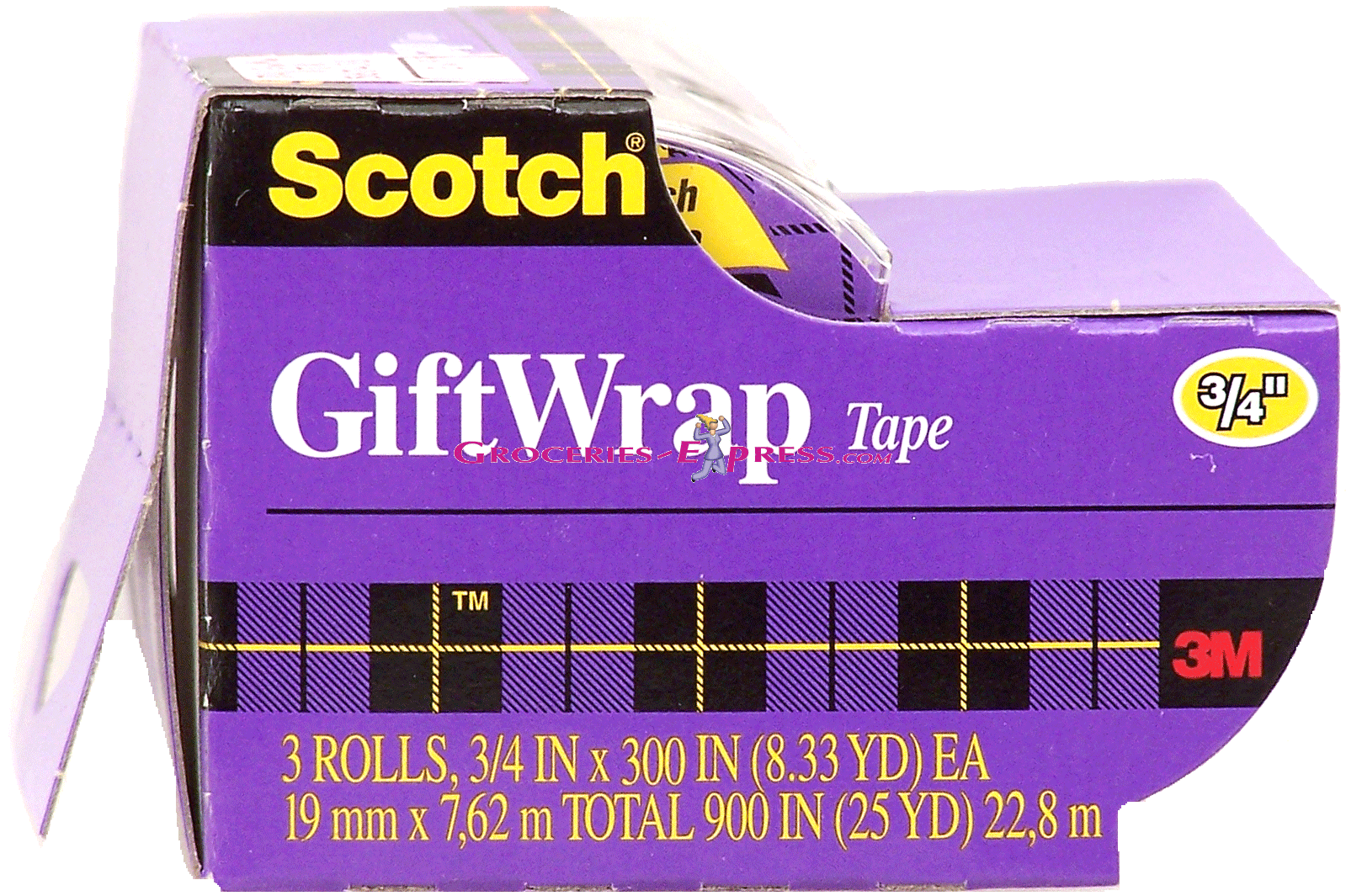 Scotch  gift wrap tape, 3/4 x 300-inch, roll in dispenser Full-Size Picture